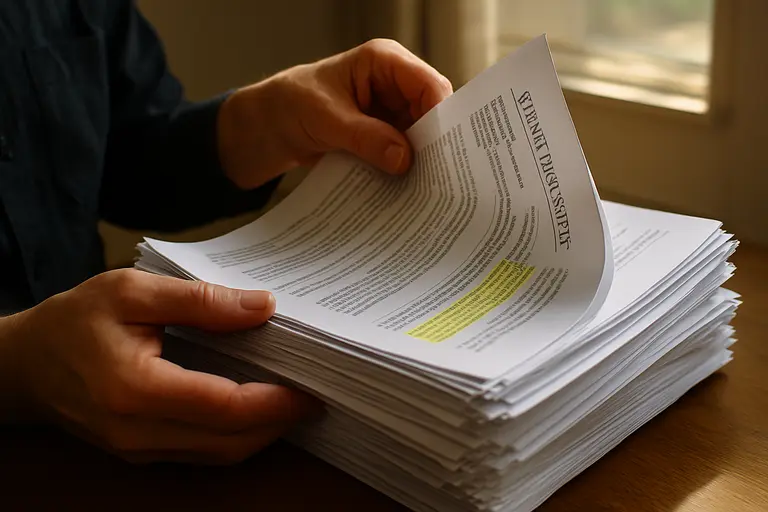 School board agenda papers spread across a table