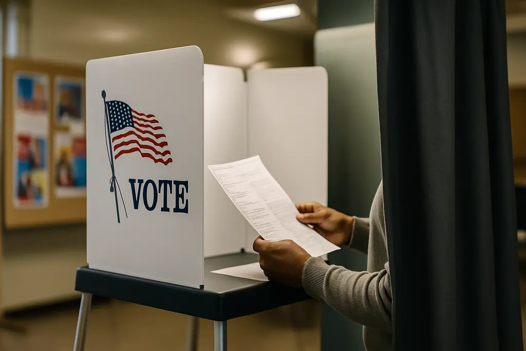 Wake County ballots on a table with voter information and a pen